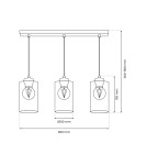 Milagro Lampa wisząca CHIC 3xE27 MLP8384 Milagro Lampa wisząca CHIC 3xE27 MLP8384