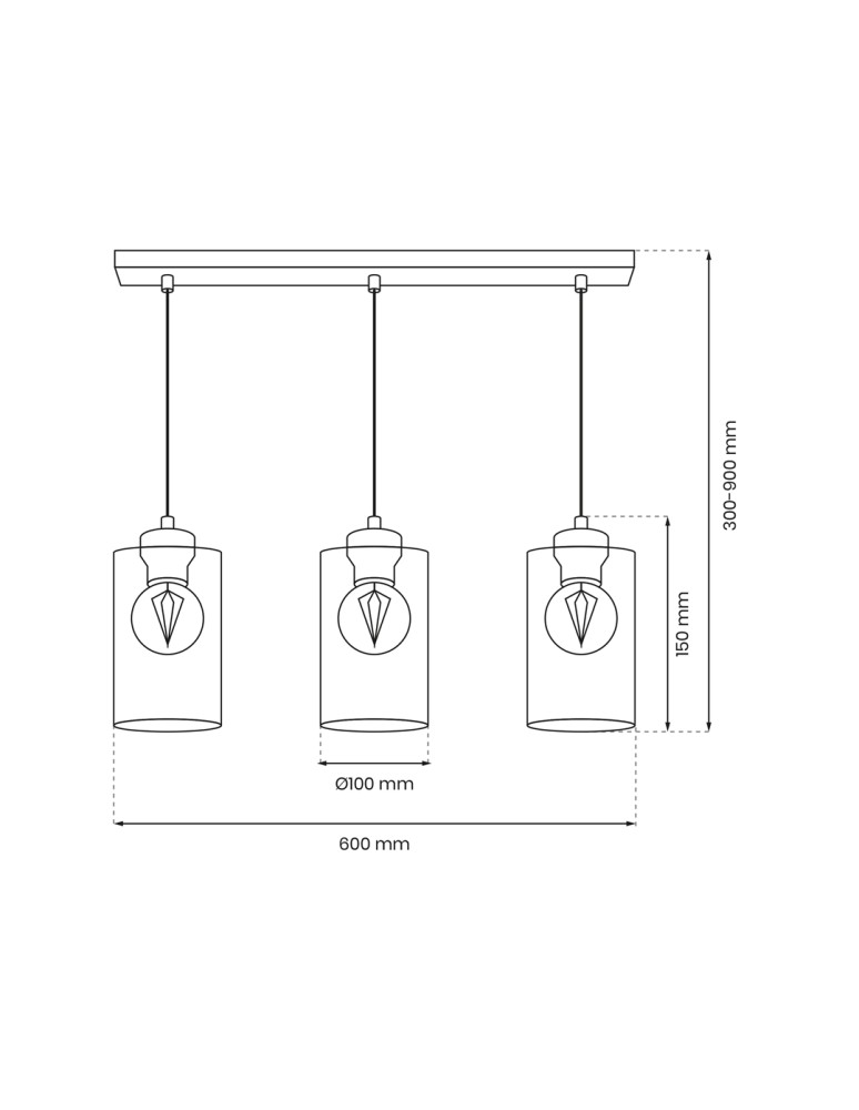 Milagro Lampa wisząca CHIC 3xE27 MLP8384 Milagro Lampa wisząca CHIC 3xE27 MLP8384