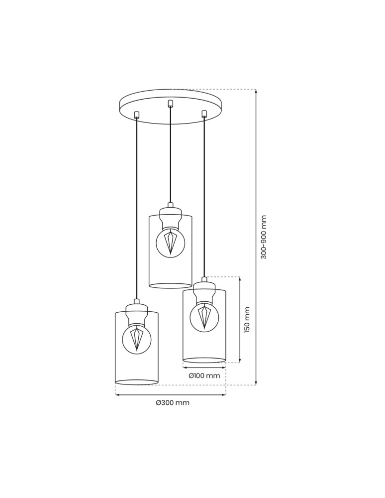 Milagro Lampa wisząca CHIC 3xE27 MLP8385