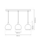 Milagro Lampa wisząca MONTE SILVER 3xE27 MLP8322 Milagro Lampa wisząca MONTE SILVER 3xE27 MLP8322