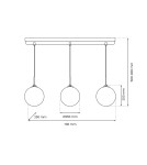 Milagro Lampa wisząca REFLEX 3xE14 MLP8415 Milagro Lampa wisząca REFLEX 3xE14 MLP8415