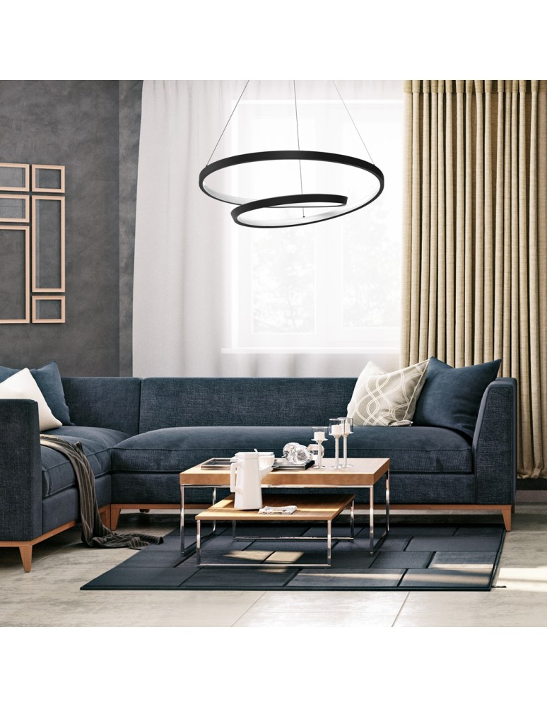 Milagro Lampa wisząca LUCERO BLACK 48W LED ML7948 Milagro Lampa wisząca LUCERO BLACK 48W LED ML7948