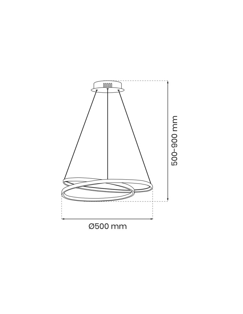 Milagro Lampa wisząca LUCERO BLACK 48W LED ML7948 Milagro Lampa wisząca LUCERO BLACK 48W LED ML7948