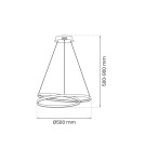 Lampy wiszące LED - Milagro Lampa wisząca LUCERO GOLD 48W LED ML7950 - product 6