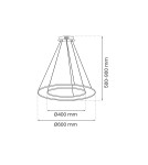 Milagro Lampa wisząca ROTONDA GOLD 51W LED ML7944 Milagro Lampa wisząca ROTONDA GOLD 51W LED ML7944