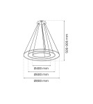 Milagro Lampa wisząca ROTONDA GOLD 93W LED ML7947 Milagro Lampa wisząca ROTONDA GOLD 93W LED ML7947