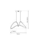 Lampy wiszące LED - Milagro Lampa wisząca TESORO GOLD 48W LED ML7953 - product 7