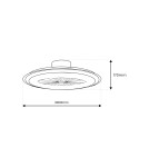 Milagro Plafoniera LED ZONDA BLACK 48W z wentylatorem ML8339 Milagro Plafoniera LED ZONDA BLACK 48W z wentylatorem ML8339