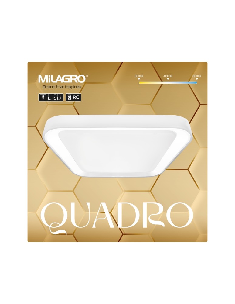 Milagro Plafon QUADRO WHITE 38W ML7928 Milagro Plafon QUADRO WHITE 38W ML7928