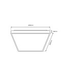 Milagro Plafon QUADRO WHITE 38W ML7928 Milagro Plafon QUADRO WHITE 38W ML7928