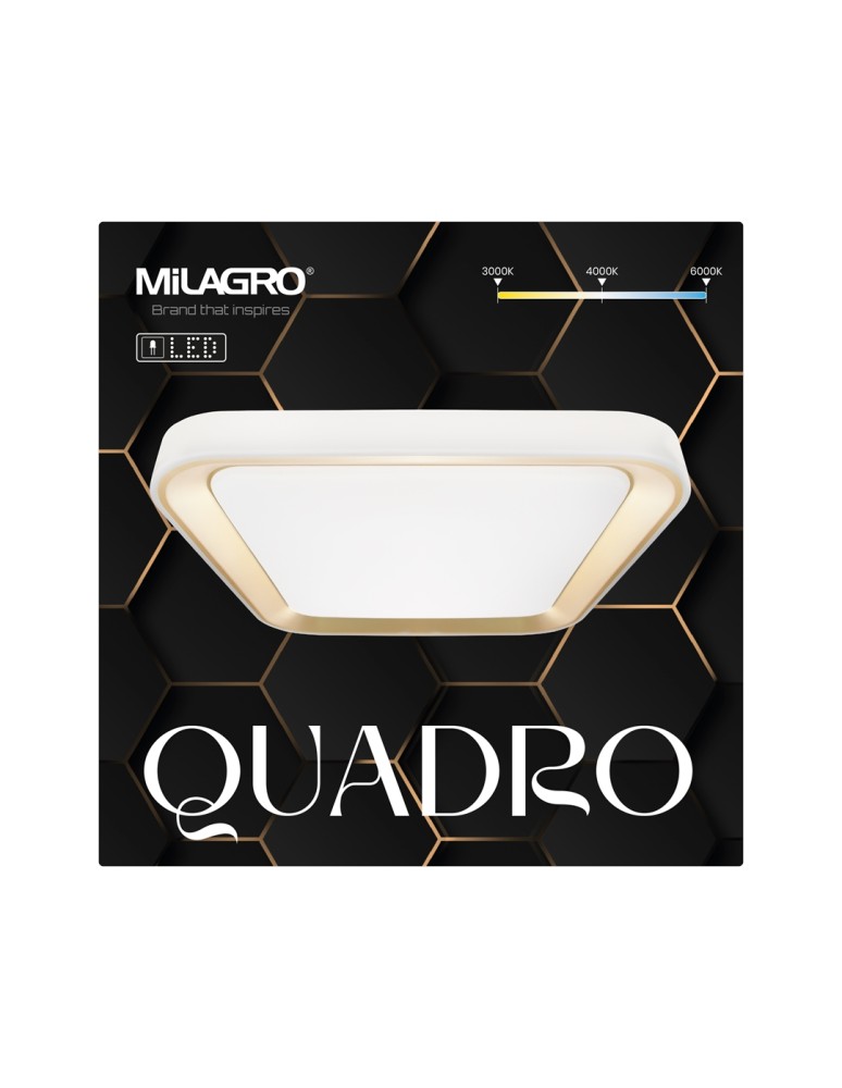 Milagro Plafon QUADRO GOLD 38W ML7930 Milagro Plafon QUADRO GOLD 38W ML7930