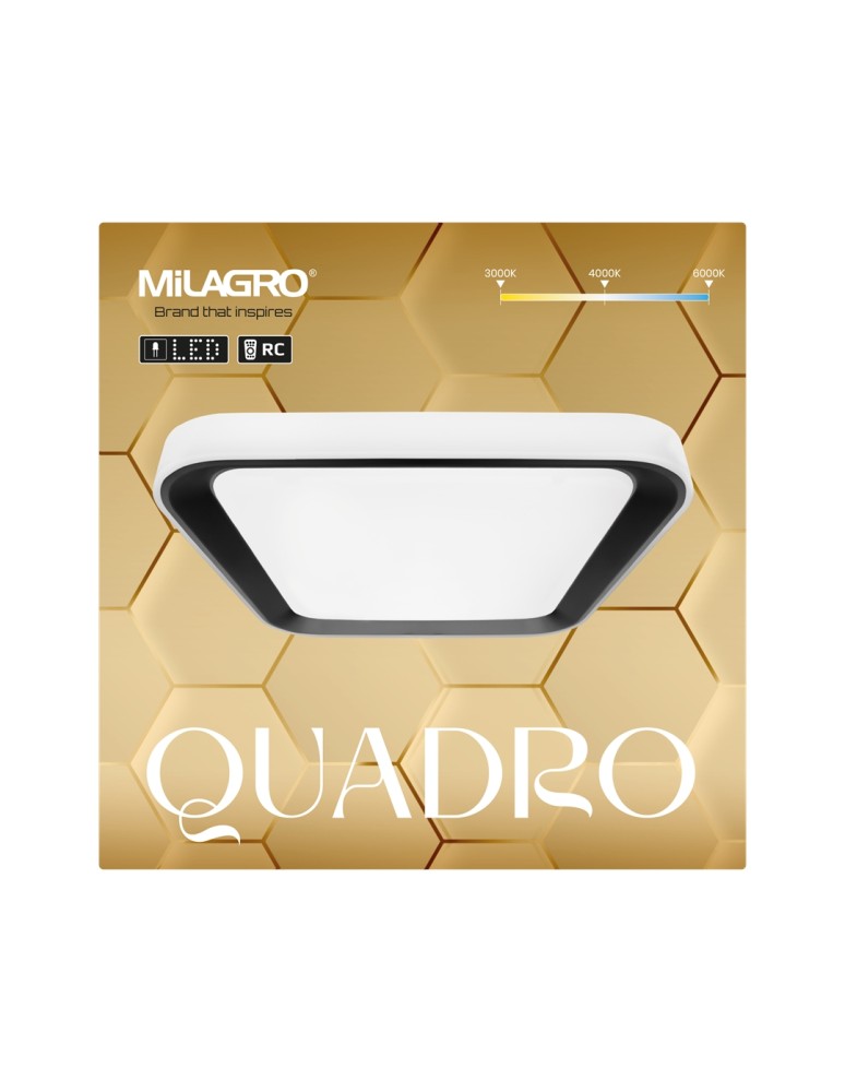 Milagro Plafon QUADRO BLACK 66W ML7932 Milagro Plafon QUADRO BLACK 66W ML7932
