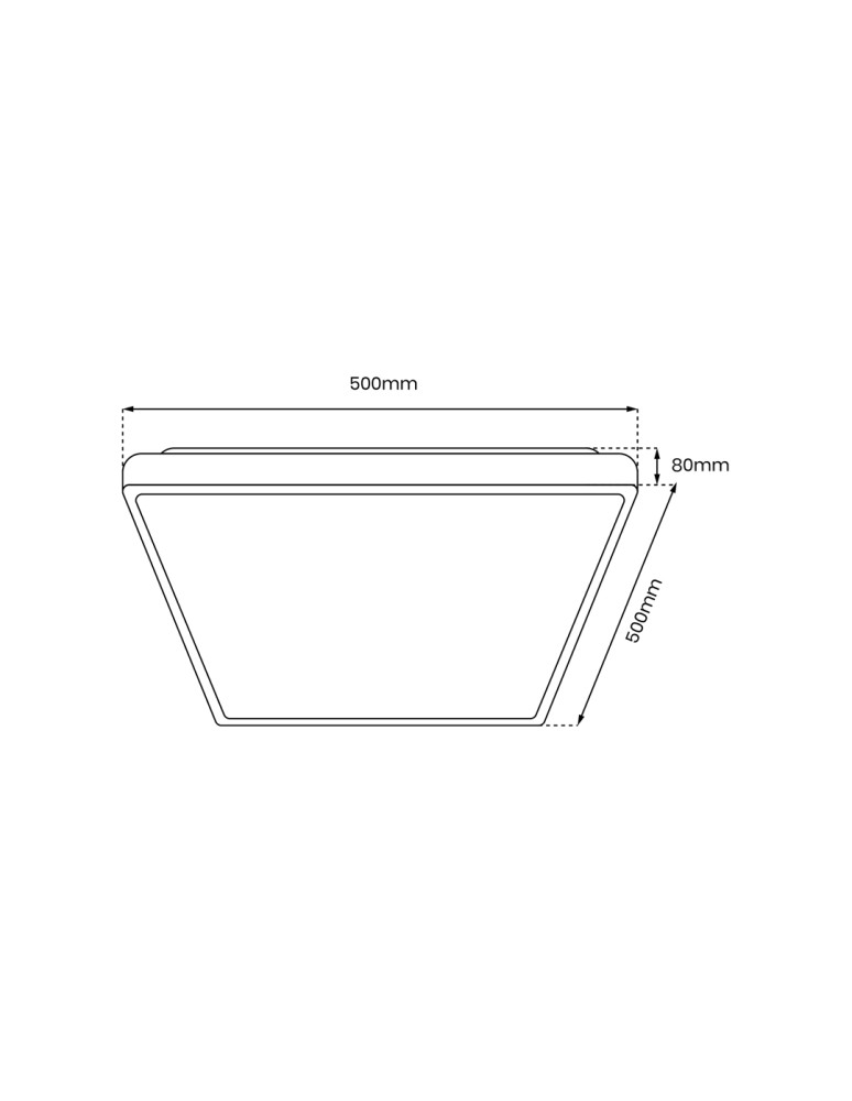 Milagro Plafon QUADRO BLACK 66W ML7932 Milagro Plafon QUADRO BLACK 66W ML7932