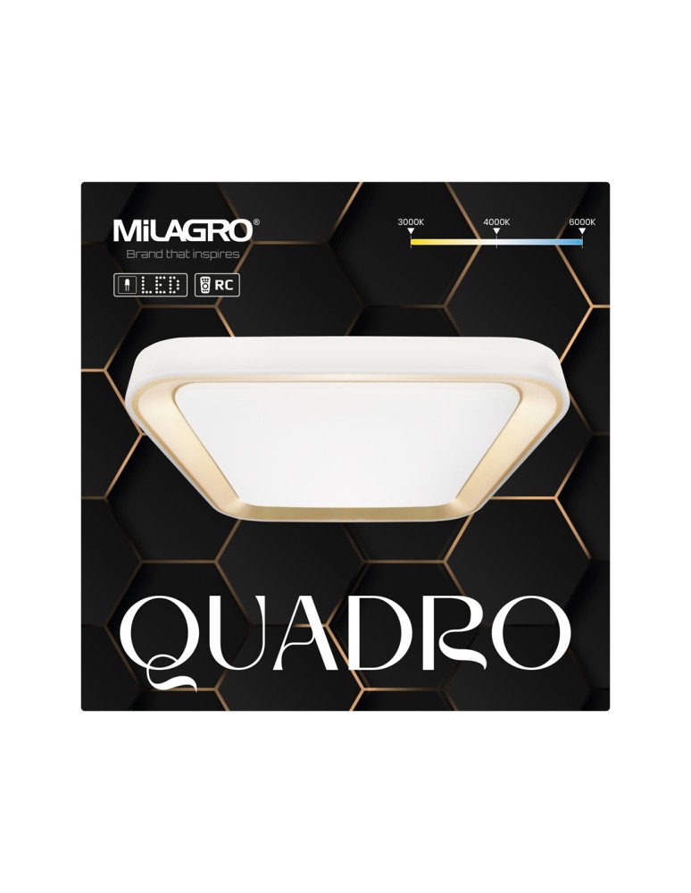 Milagro Plafon QUADRO GOLD 66W ML7933 Milagro Plafon QUADRO GOLD 66W ML7933