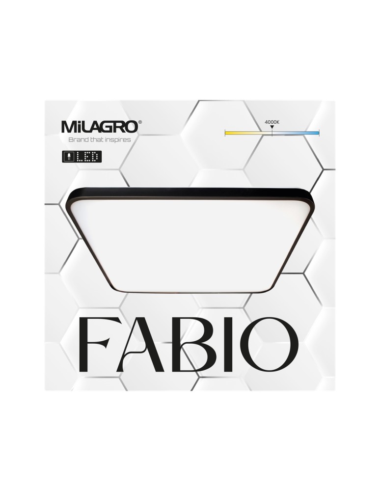 Milagro Plafon FABIO BLACK 35W ML7937 Milagro Plafon FABIO BLACK 35W ML7937