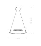 Lampy wiszące okręgi - Milagro Lampa wisząca ROTONDA GOLD 27W LED ML7941 - product 6