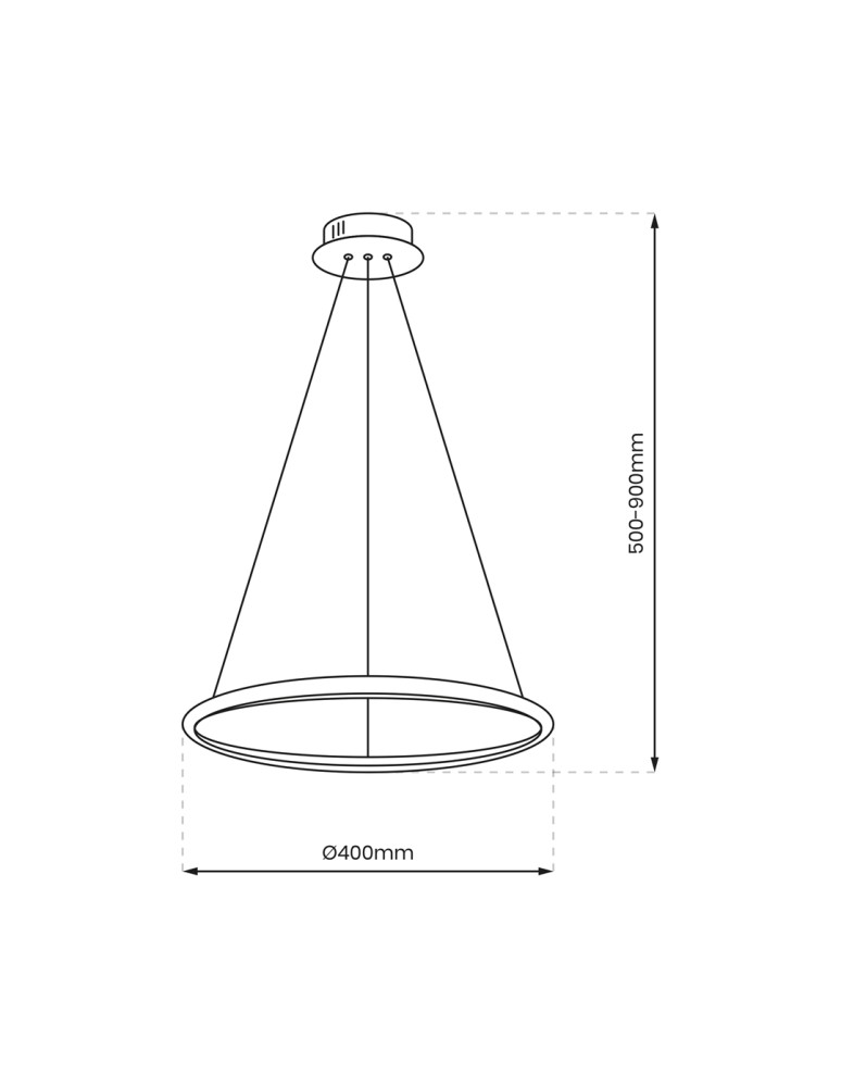 Milagro Lampa wisząca ROTONDA GOLD 27W LED ML7941
