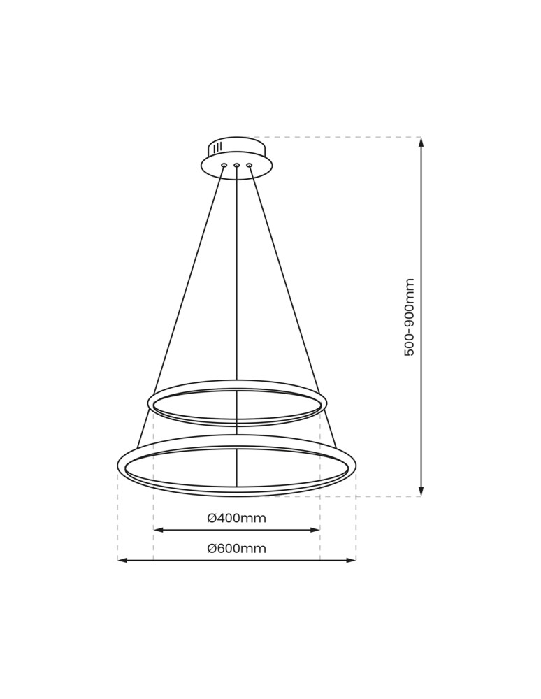 Milagro Lampa wisząca ROTONDA CHROME 51W LED ML7943 Milagro Lampa wisząca ROTONDA CHROME 51W LED ML7943