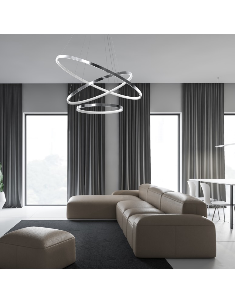 Milagro Lampa wisząca ROTONDA CHROME 93W LED ML7946 Milagro Lampa wisząca ROTONDA CHROME 93W LED ML7946