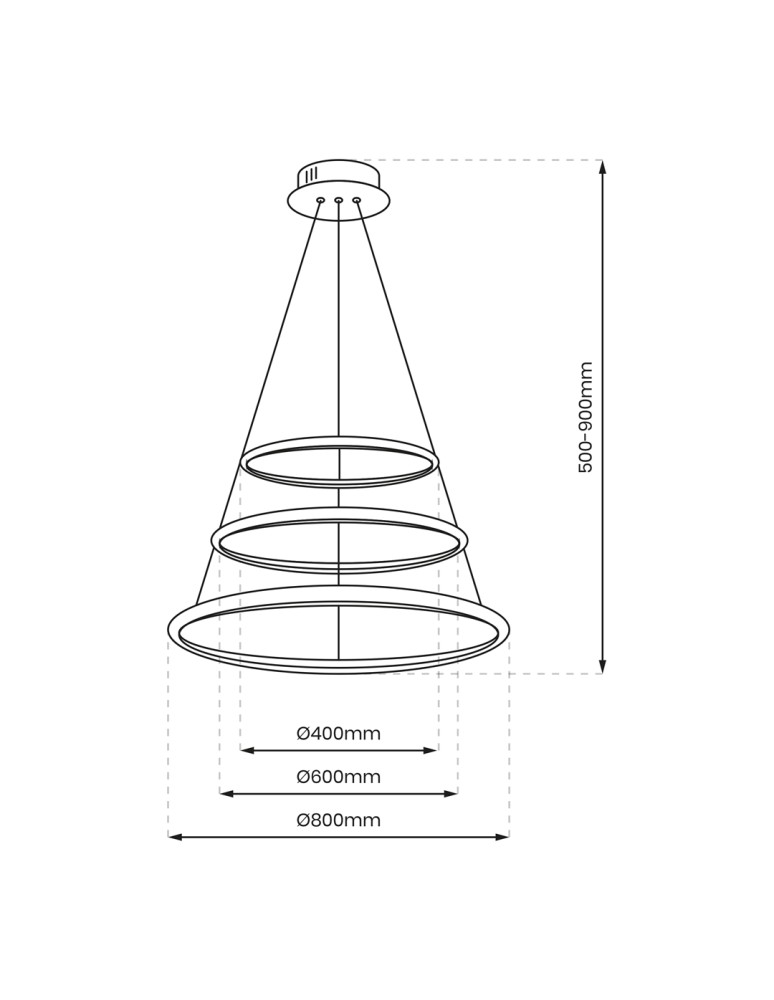 Milagro Lampa wisząca ROTONDA CHROME 93W LED ML7946 Milagro Lampa wisząca ROTONDA CHROME 93W LED ML7946