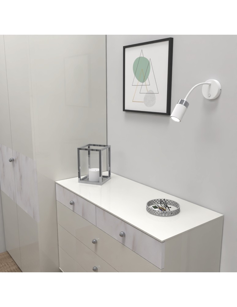 Milagro Kinkiet flex JOKER WHITE CHROME 1xGU10 MLP8533