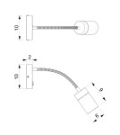 Kinkiety - Milagro Kinkiet flex JOKER WHITE CHROME 1xGU10 MLP8533 - product 6