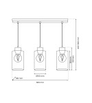 Lampy wiszące na listwie - Milagro Lampa wisząca MADERA 3xE27 MLP8555 - product 8