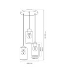 Milagro Lampa wisząca MADERA 3xE27 MLP8556 Milagro Lampa wisząca MADERA 3xE27 MLP8556