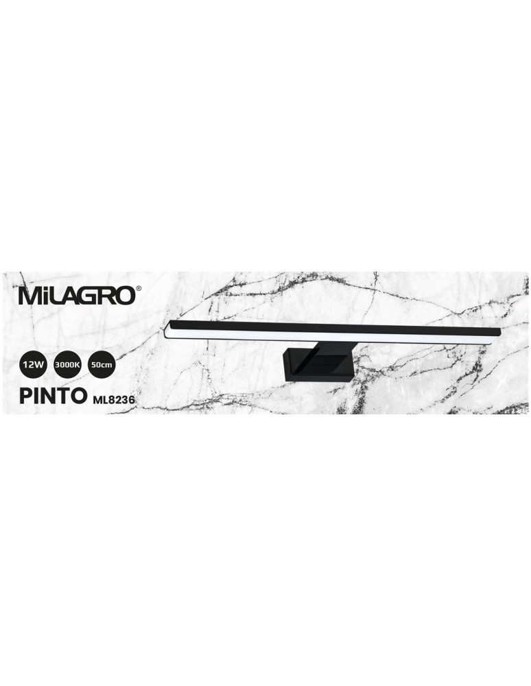 Milagro Kinkiet PINTO BLACK 11W LED 50cm ML8236