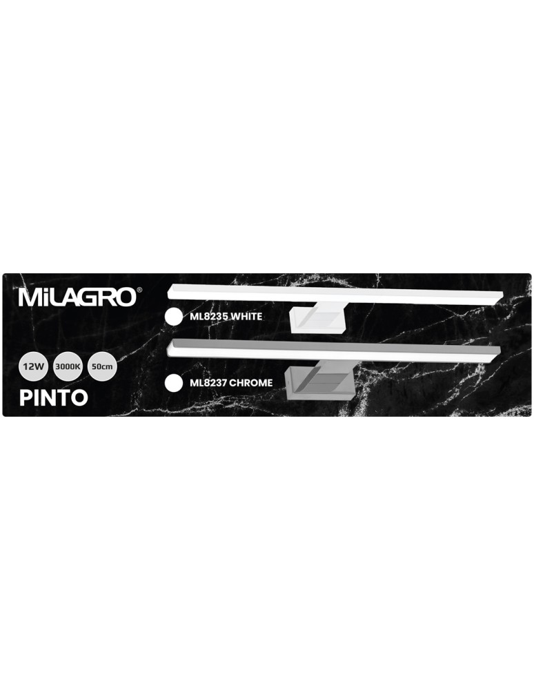 Milagro Kinkiet PINTO CHROME 12W LED 50cm ML8237 Milagro Kinkiet PINTO CHROME 12W LED 50cm ML8237