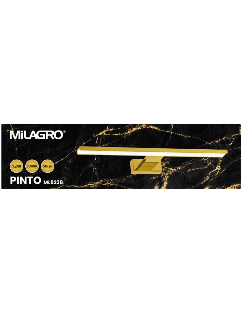 Milagro Kinkiet PINTO GOLD 12W LED 50cm ML8238 Milagro Kinkiet PINTO GOLD 12W LED 50cm ML8238