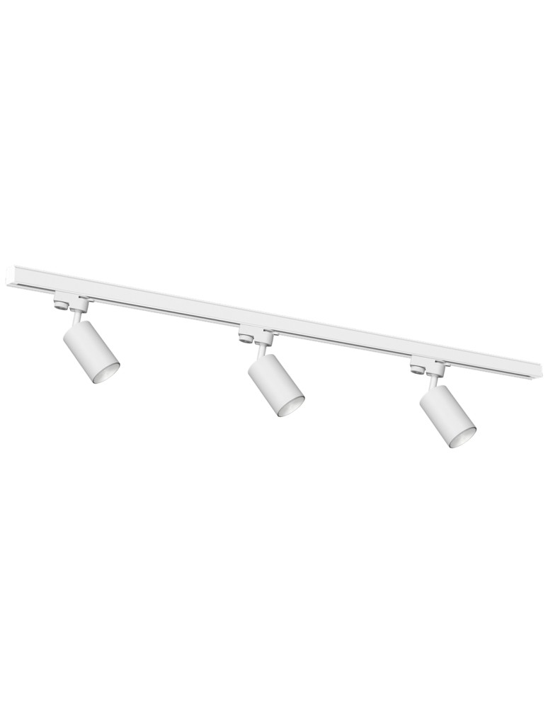 Milagro Zestaw Szynoprzewód 3xPipe GU10 + Prowadnica 1,5m - Biały ML8720