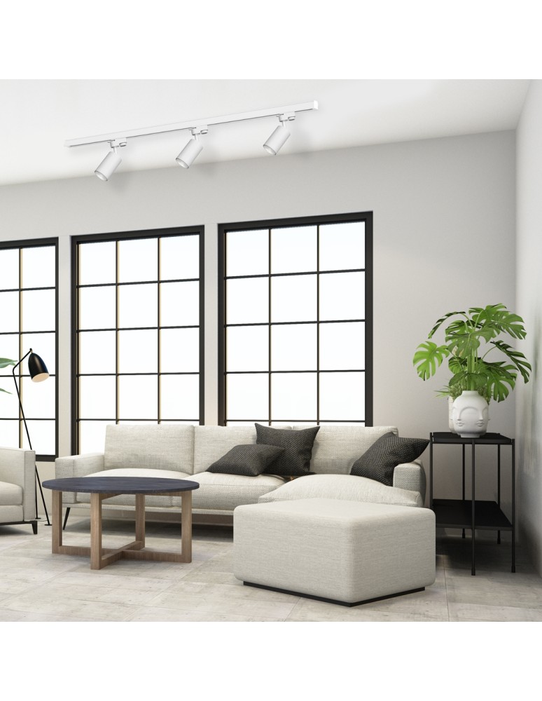 Gotowe zestawy szynoprzewodów - Milagro Zestaw Szynoprzewód 3xPipe GU10 + Prowadnica 1,5m - Biały ML8720 - product kolory-swiatla.pl 4