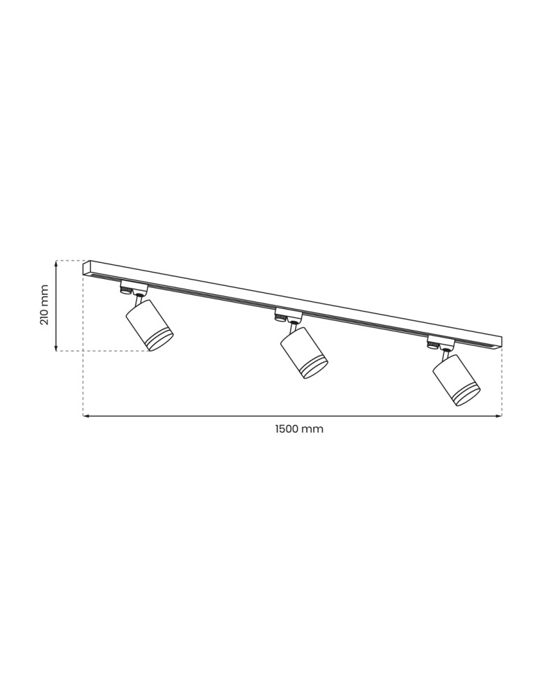 Milagro Zestaw Szynoprzewód 3xPipe Ring GU10 + Prowadnica 1,5m - Biały ML8722 Milagro Zestaw Szynoprzewód 3xPipe Ring GU10 + Prowadnica 1,5m - Biały ML8722