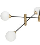 Lampy wiszące kule - ITALUX Marino Wisząca G9 4x25W Czarny/Mosiądz PND-9148-4-OPAL - product 3