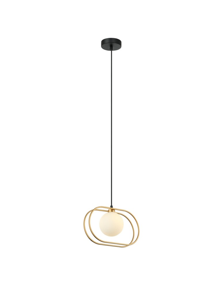 Lampy wiszące kule - ITALUX Grosetta Wisząca G9 1x25W Złoty/Czarny PND-53423-1-GD - product kolory-swiatla.pl 3