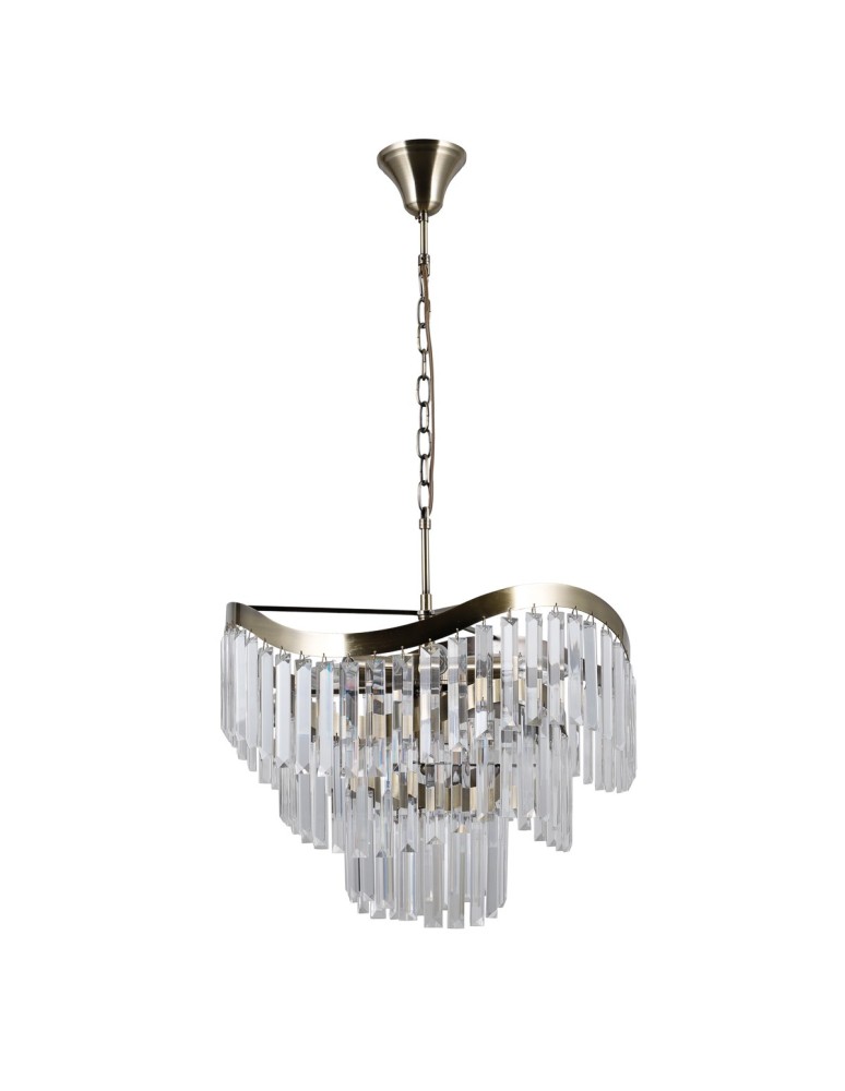 Żyrandole glamour - ITALUX Sabriga Wisząca E14 8x40W Brązowy PND-44544-8 - product kolory-swiatla.pl 3