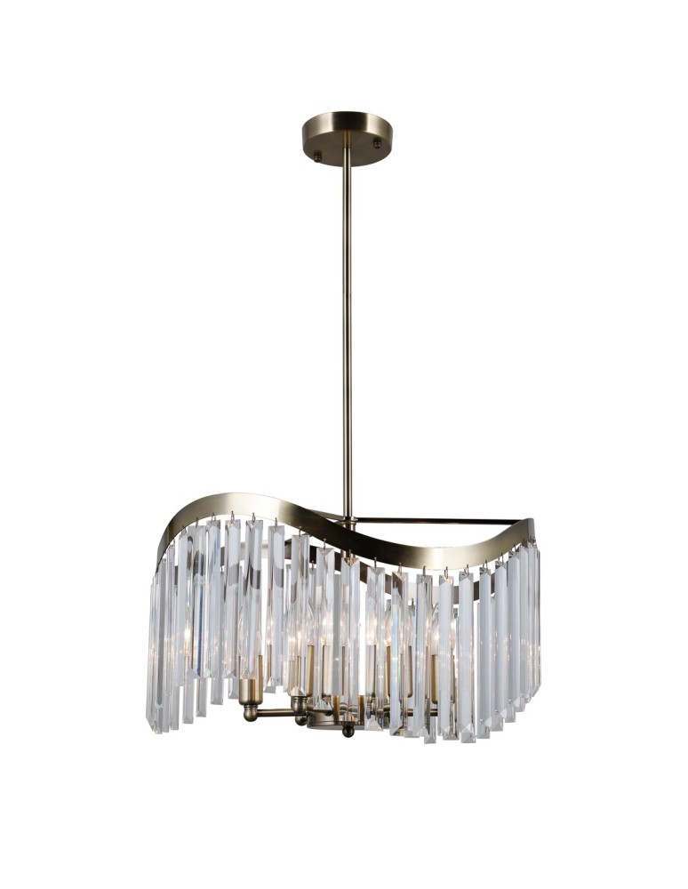 Żyrandole glamour - ITALUX Sabriga Wisząca E14 6x40W Brązowy PND-44544-6 - product kolory-swiatla.pl 3