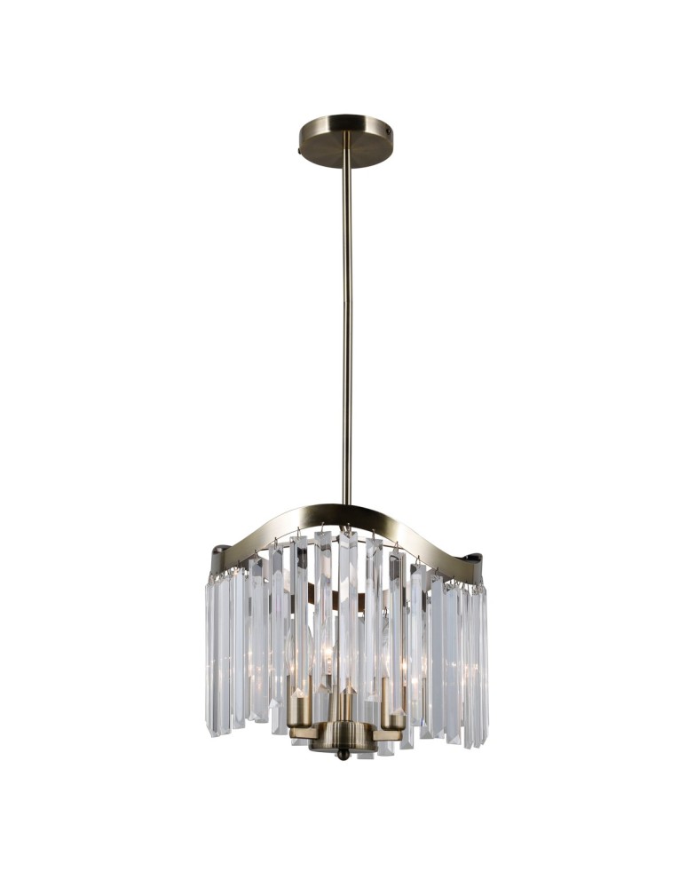 Żyrandole glamour - ITALUX Sabriga Wisząca E14 3x40W Brązowy PND-44544-3 - product kolory-swiatla.pl 3