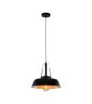 Lampy wiszące loftowe - ITALUX Paloma Wisząca E27 1x60W Czarny MDM-3619/1M BK+GD - produkt 4