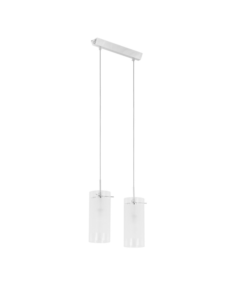 Lampy wiszące - ITALUX Blend Wisząca E27 2x60W Chrom MDF9489/2 - product kolory-swiatla.pl 3