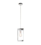Lampy wiszące loftowe - ITALUX Sigalo Wisząca E27 1x60W Chrom MD-BR4366-D1 CH - produkt 4