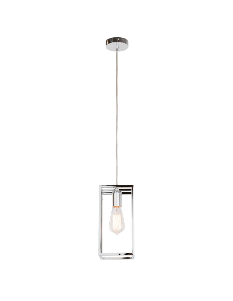 Lampy wiszące loftowe - ITALUX Sigalo Wisząca E27 1x60W Chrom MD-BR4366-D1 CH - produkt kolory-swiatla.pl 4