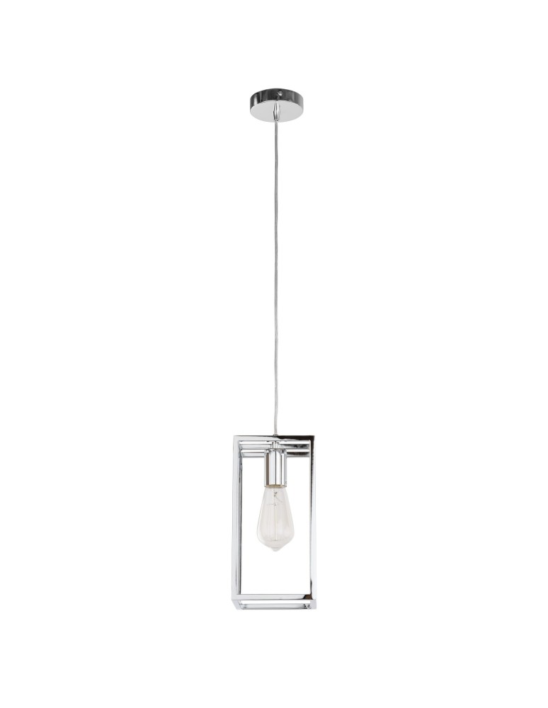 Lampy wiszące loftowe - ITALUX Sigalo Wisząca E27 1x60W Chrom MD-BR4366-D1 CH - produkt kolory-swiatla.pl 5