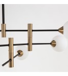 Lampy wiszące kule - ITALUX Marino Wisząca G9 6x25W Czarny/Mosiądz PND-9148-6-OPAL - produkt 3