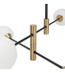 Lampy wiszące kule - ITALUX Marino Wisząca G9 6x25W Czarny/Mosiądz PND-9148-6-OPAL - produkt 4