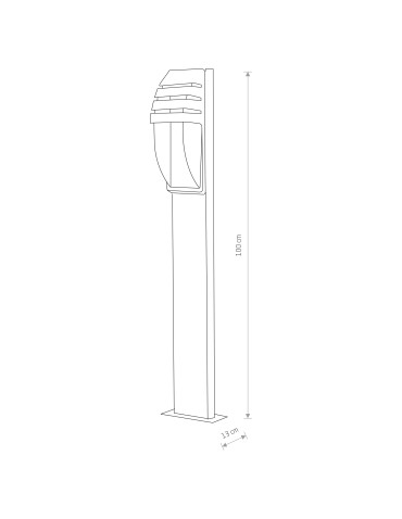 Nowodvorski MISTRAL Zewnętrzna Słupek Max moc 1x23W E27 IP44 Grafitowy 3394 - produkt 2