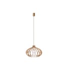 Lampy wiszące boho - Nowodvorski IKA D Sufitowa Wisząca Max moc 60W E27  Naturalne drewno 4174 - product 1