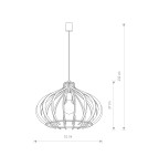 Lampy wiszące boho - Nowodvorski IKA D Sufitowa Wisząca Max moc 60W E27  Naturalne drewno 4174 - product 2