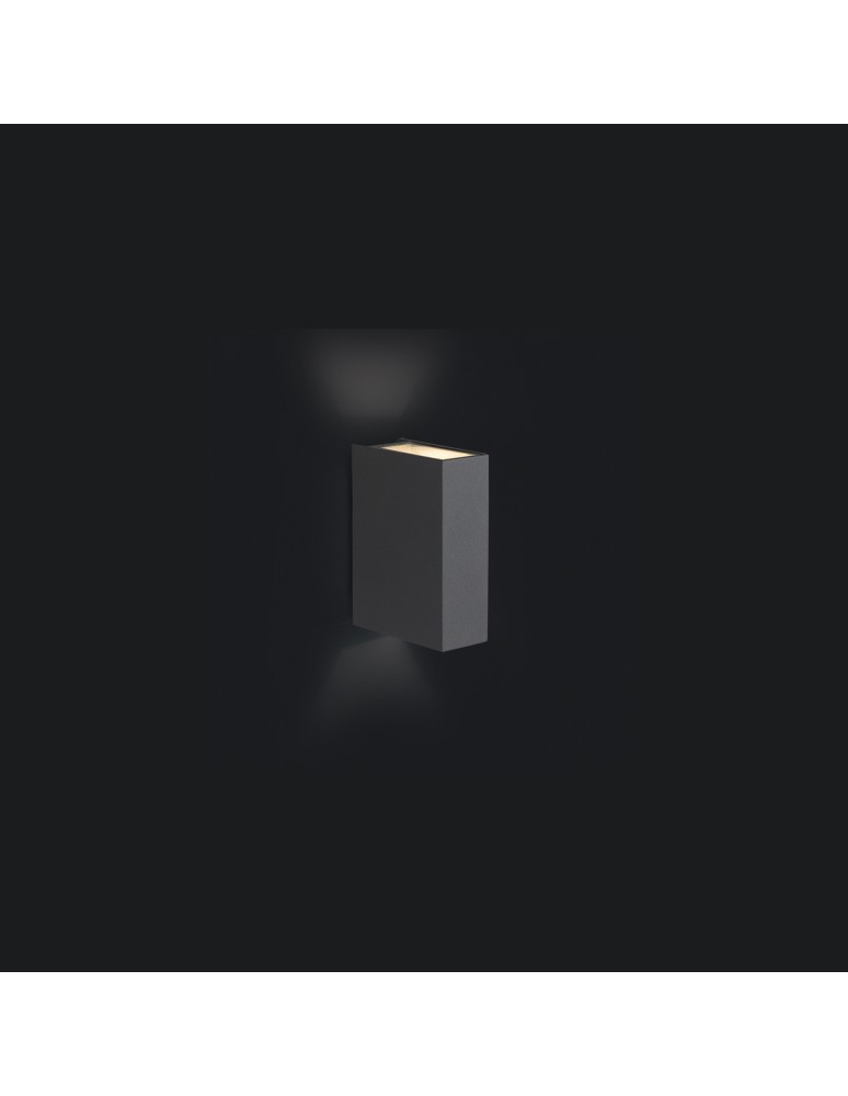 Nowodvorski DRAS LED Zewnętrzna Ścienna Natynkowa Max moc 2x3W LED IP54 Grafitowy 4442